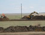 Excavation of soil at borrow pit