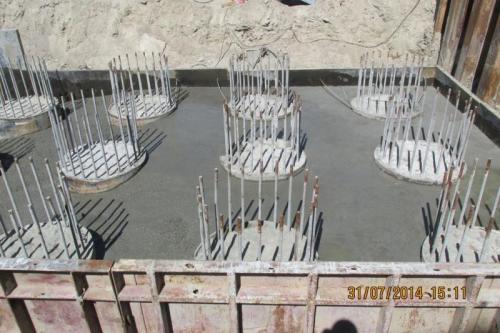 Progress of work of Company "OHL ZS" JSC lot 8 (bridge over the river Ili km 283). August 2014.
