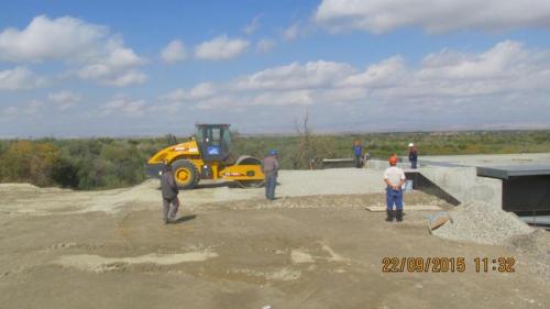 Progress of work of Company "OHL ZS" JSC lot 8 (bridge over the river Ili km 283). September 2015.