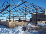 Road maintenance depot, storage of salt