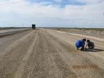 Контроль плотности нижнего слоя основания из ЩПС км 1898