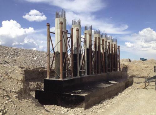 Falsework installation pier No. 4 PK 3+25,05 Falsework installation pier No. 4 PK 3+25,05