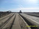 Cutting of benches on embankment slopes 