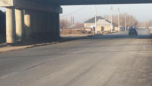 Asphalt-concrete pavement under overpass PK-88 Asphalt-concrete pavement under overpass PK-88