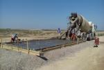 SP 465+00. Cast-in place foundation slab of Bus shelter Akzharma