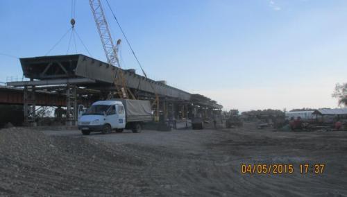 Progress of work of Company "OHL ZS" JSC lot 8 (bridge over the river Ili km 283). June 2015. Progress of work of Company "OHL ZS" JSC lot 8 (bridge over the river Ili km 283). June 2015.