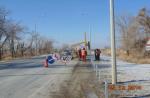 Construction of  barrier railing at section PK 1051+90-PK 1062+16 left