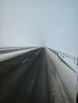 Km 1992, carriageway is cleaned from snow, dry 