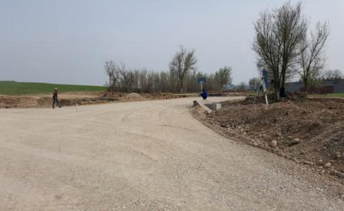 Kм 655+08.  Устройство основания на съезде из ЩПГС