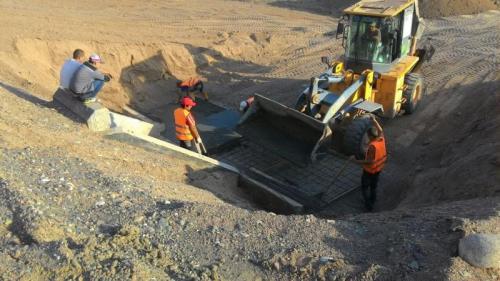 Concreting of culvert inlet watercourse 611+46 Concreting of culvert inlet watercourse 611+46