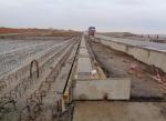 Concrete of guard railings on the bridge at PK 755+36 ( LHS)