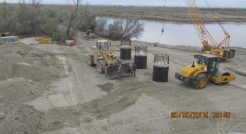 Progress of work of Company "OHL ZS" JSC lot 8 (bridge over the river Ili km 283). June 2015. Progress of work of Company "OHL ZS" JSC lot 8 (bridge over the river Ili km 283). June 2015.