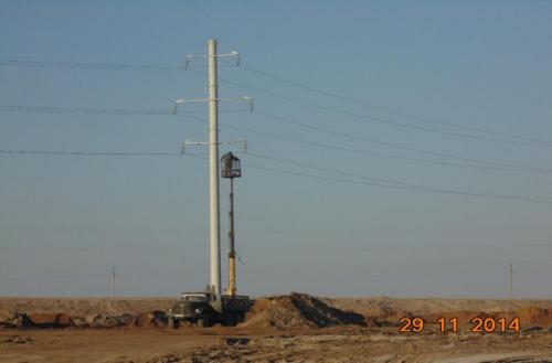 Переустройство ЛЭП-35кВ на транспортной развязке в двух уровнях на пересечение с, а/д Аккыр-Жалагаш.Подвеска проводов ВЛ-35кВ на Переустройство ЛЭП-35кВ на транспортной развязке в двух уровнях на пересечение с, а/д Аккыр-Жалагаш.Подвеска проводов ВЛ-35кВ на