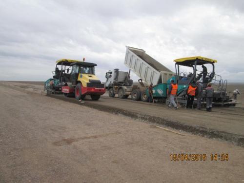 Progress of work of Company “Todini/ Impregilio/ Kazakhdorstroi” JV lot 4 (km 171,1-214,3). April 2015. Progress of work of Company “Todini/ Impregilio/ Kazakhdorstroi” JV lot 4 (km 171,1-214,3). April 2015.