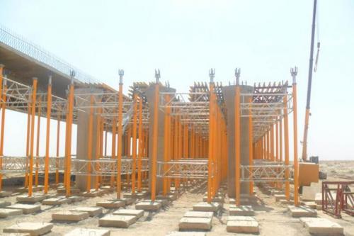 Formwork assembly span overpass on SP 189 (right side) Formwork assembly span overpass on SP 189 (right side)