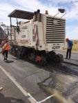 Photo No. 3 Milling of wearing course from CSMA-20 at km 1629+760 on left lane of the road. July 11, 2016 