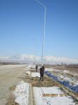 Installation of lighting poles PK 618+51