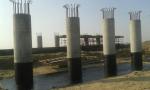 PK 441+22 waterproofing of pile cap and pier, support # 2, right  
