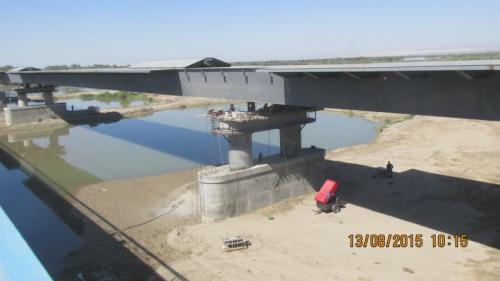 Progress of work of Company "OHL ZS" JSC lot 8 (bridge over the river Ili km 283). August 2015. Progress of work of Company "OHL ZS" JSC lot 8 (bridge over the river Ili km 283). August 2015.