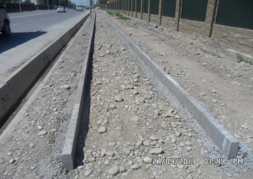 Construction of sidewalks for road section 00+5.2 Construction of sidewalks for road section 00+5.2