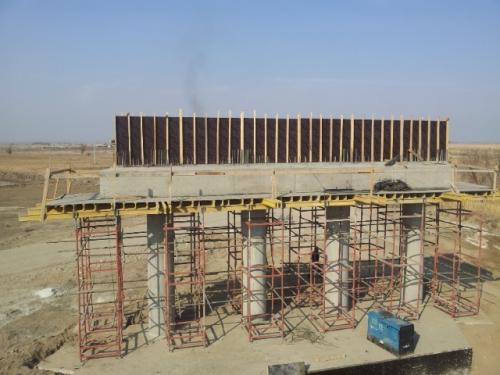 PK 423+16 Back wall formwork, support # 1