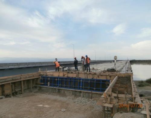 Abutment No. 1 Preparation for concreting of backwall Abutment No. 1 Preparation for concreting of backwall