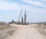 PK 729+17.6 Overpass, column concreting at pile work#4