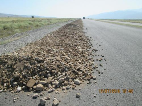 ПК225-ПК235.Лево.Укрепление обочин из ПГС.