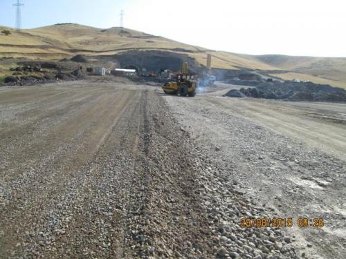PK 348 – PK 334. Crushed stone base course works. PK 348 – PK 334. Crushed stone base course works.