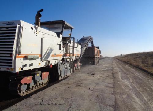 Milling of existing layers of road pavement from Pk 770+20 to Pk 779+00 (right) Milling of existing layers of road pavement from Pk 770+20 to Pk 779+00 (right)