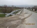 PK0+00, km 632. Old bridge over the river Arys. Installation of guardrail.  