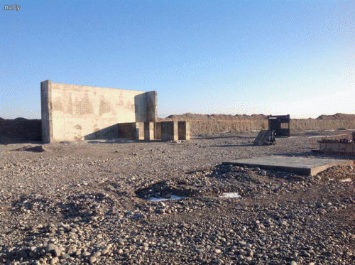 Nurly village – Plant’s area. Walls for Crushing Plant Nurly village – Plant’s area. Walls for Crushing Plant