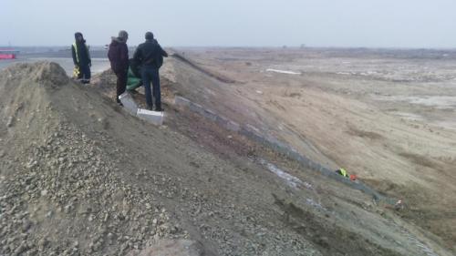 PK 17 Concrete drainage channels down embankment side slope PK 17 Concrete drainage channels down embankment side slope