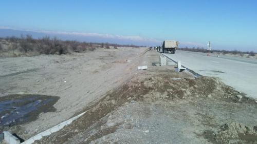 PK 176 Concrete drainage channels down embankment side slope. Works PK 176 Concrete drainage channels down embankment side slope. Works