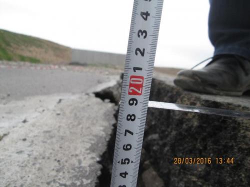 PK 26. Monitoring of Road settlements, left side PK 26. Monitoring of Road settlements, left side