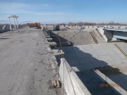 Progress of work of Company "OHL ZS" JSC lot 8 (bridge over the river Ili km 283). March 2016. Progress of work of Company "OHL ZS" JSC lot 8 (bridge over the river Ili km 283). March 2016.