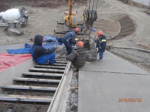 Progress of work of Company "OHL ZS" JSC lot 8 (bridge over the river Ili km 283). March 2016. Progress of work of Company "OHL ZS" JSC lot 8 (bridge over the river Ili km 283). March 2016.