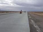 Temporary road marking at pk 490+00 LHS